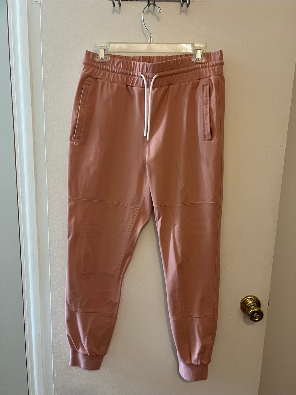 BYLT basics essential jogger salmon pink size medium